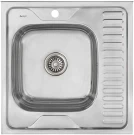 Мойка накладная 606016/0,6 1Ч1К (левая) Глянец