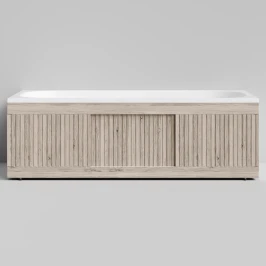 Экран-купе Тач 1700, 3 раздвижные двери, Дубослив ореховый светлый ПВХ 3445