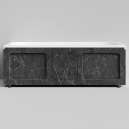 Экран-купе Хит 1700, 2 раздвижные двери, Мрамор Графит софт тач ПВХ 4044-3