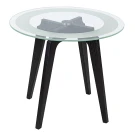 Стол журнальный Рилле 447 черный/стекло прозрачное Стол журнальный Рилле 447 черный/стекло прозрачное