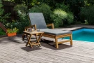 Комплект из шезлонга PAOLO и столика RAMON  из акации(teaklook) Комплект из шезлонга PAOLO и столика RAMON  из акации(teaklook)