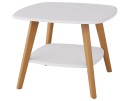 Стол журнальный Хадсон белый/дуб светлый