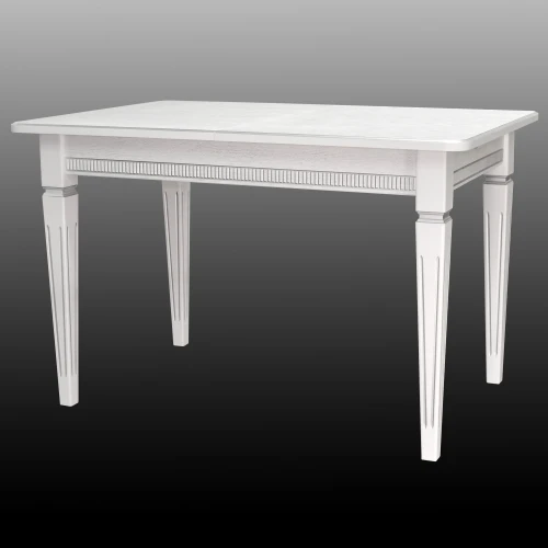 Стол обеденный Васко В 87Н белый/серебро 150/200*90