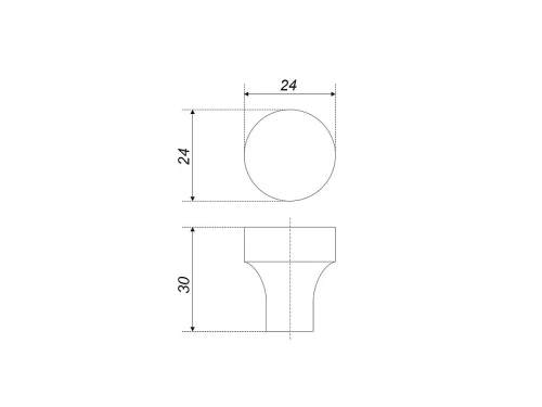 Ручка кнопка мебельная ELL RC333MDN.4 Матовый темный никель 24*24*30