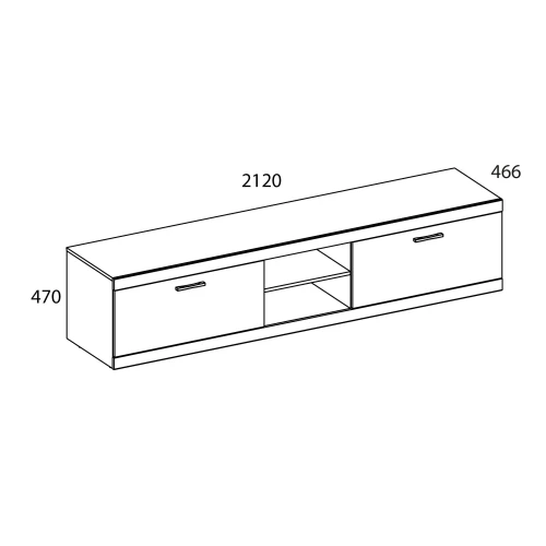 Тумба RTV 2S2NB, OSKAR , цвет дуб Санремо