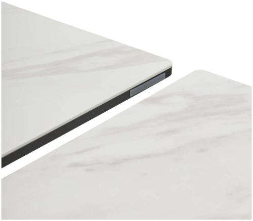 Стол ESTEBIO 160 KL-99 Белый мрамор матовый, итальянская керамика/ Серый металлик, ®DISAUR