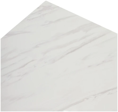 Стол ESTEBIO 160 KL-99 Белый мрамор матовый, итальянская керамика/ Серый металлик, ®DISAUR