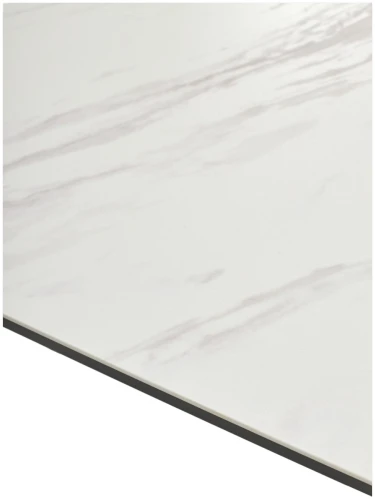 Стол ESTEBIO 160 KL-99 Белый мрамор матовый, итальянская керамика/ Серый металлик, ®DISAUR