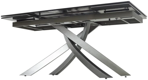 Стол ESTEBIO 160 KL-99 Белый мрамор матовый, итальянская керамика/ Серый металлик, ®DISAUR