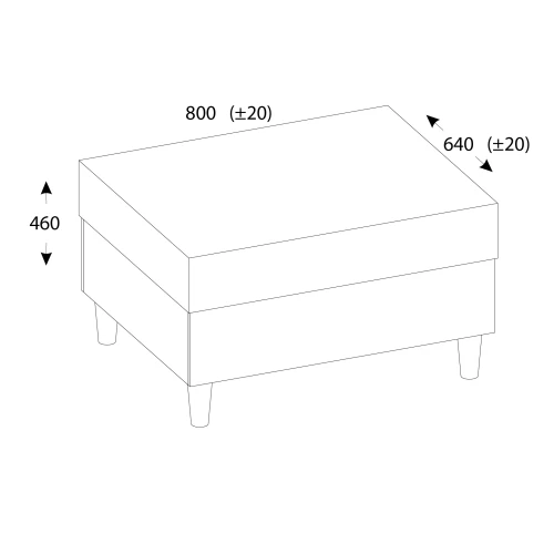 МЯГКАЯ МЕБЕЛЬ, Пуф LOFT. Цвет DREAM 19