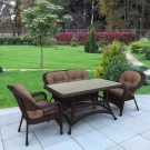Комплект плетеной мебели T130Br/LV520BB-Brown_Beige Комплект плетеной мебели T130Br/LV520BB-Brown_Beige
