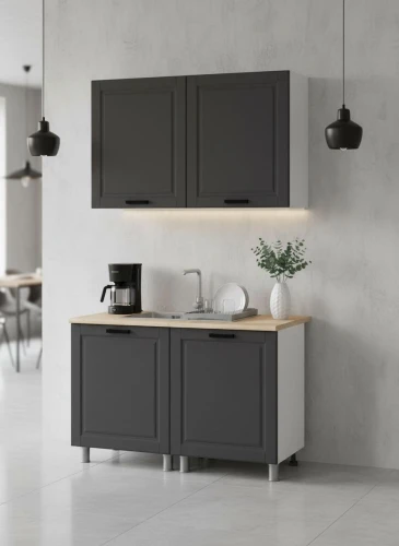 Готовая кухня МК Аленушка 1,2м Астра Сталь,скоба черный,сонома