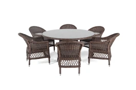 "Эспрессо - 150 S" обеденная группа плетеная, цвет коричневый