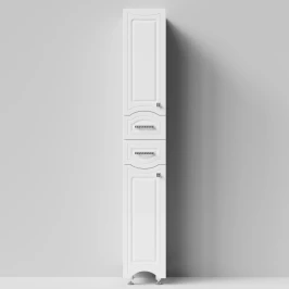 Пенал Адам 30 напольный, белый глянец, левый