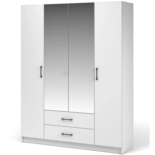 Шкаф «Чикаго» 4д2ящ с зеркалами MAX, белый