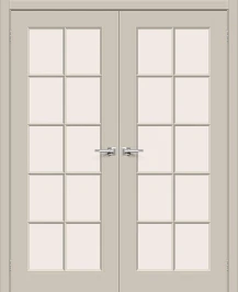 Двойная межкомнатная дверь BRAVO Скинни-11.1 Creamy