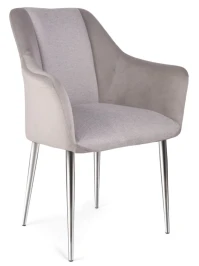 Стул обеденный Лючия DС-1108, серый, хром