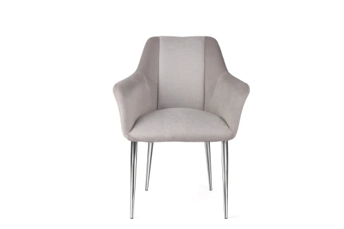 Стул обеденный Лючия DС-1108, серый, хром