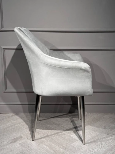 Стул обеденный Лючия DС-1108, серый, хром