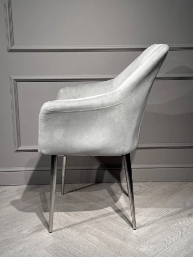 Стул обеденный Лючия DС-1108, серый, хром