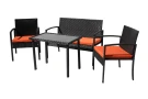 Набор мебели Бостон NEW  арт.SFS002/2 черный, оранжевый "Garden story"