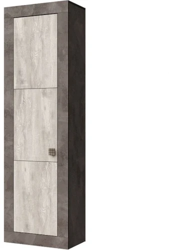 Шкаф «Лондон 1Д» КМК 0467.8, Оникс/Бетон пайн светлый