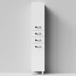 Пенал Орландо 35 напольный, белый глянец, левый