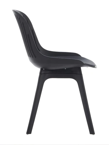 DC270 Стул пластиковый, ЧЕРНЫЙ c подушкой, ноги черные