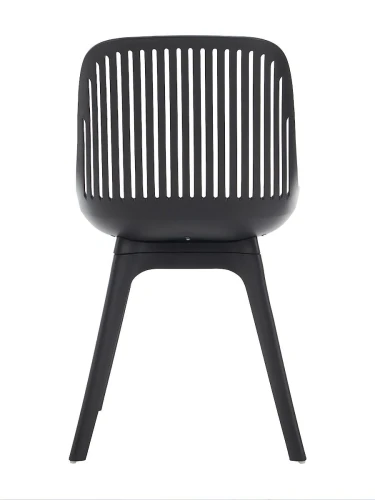 DC270 Стул пластиковый, ЧЕРНЫЙ c подушкой, ноги черные