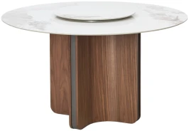 Стол CASTELA 135 Белый мрамор CA071, керамика / Орех, ®DISAUR