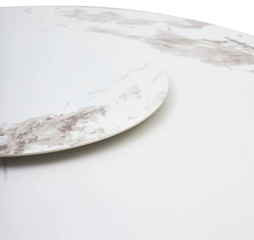 Стол CASTELA 135 Белый мрамор CA071, керамика / Орех, ®DISAUR