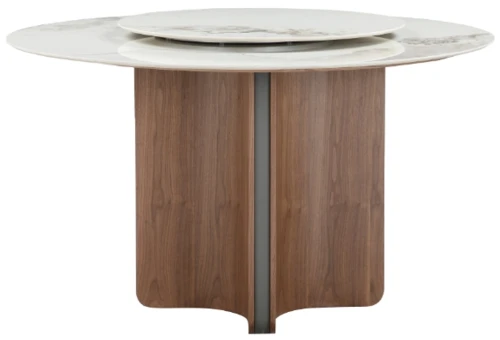 Стол CASTELA 135 Белый мрамор CA071, керамика / Орех, ®DISAUR