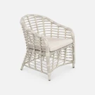 Кресло Miro Доминикана, RAL 1013, Mossle 100 из искусственного ротанга