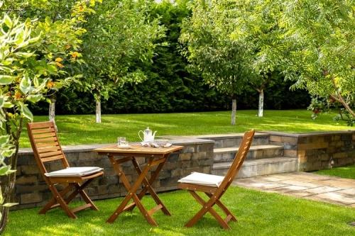 Складной кофейный комплект из акации KARO с обеденным столом  Joygarden