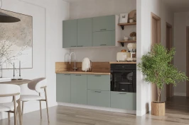 Готовая кухня КГ 2100 Эмаль, Олива  Арника РМ