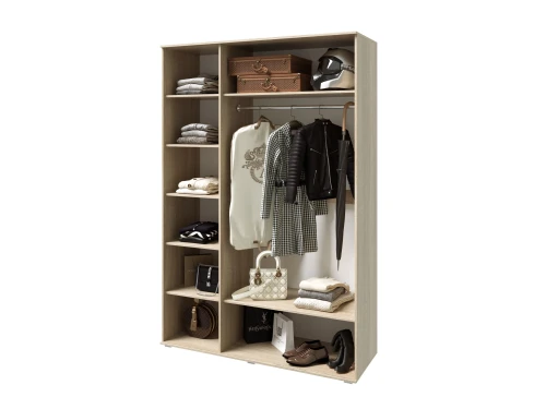 Шкаф трехстворчатый Ким, Графит софт, Сонома