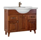 Тумба Дубини 105 напольный, под раковину, орех Vodok с раковиной в комплекте