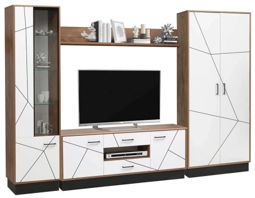 Шкаф-пенал Гамма 54.01-01 Правый Таксония/Белый