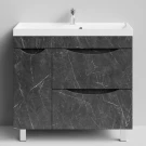 Тумба Лайт 90 напольный, Мрамор Графит софт тач ПВХ 4044-3, 2 ящика, 1 дверь слева Vodok с раковиной в комплекте Тумба Лайт 90 напольный, Мрамор Графит софт тач ПВХ 4044-3, 2 ящика, 1 дверь слева Vodok с раковиной в комплекте