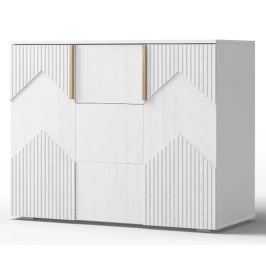 Комод «Оливия» 2Д3Я КМК 0971.2, белый/ясень белый текстурный