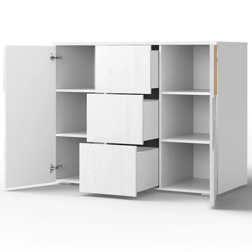 Комод «Оливия» 2Д3Я КМК 0971.2, белый/ясень белый текстурный