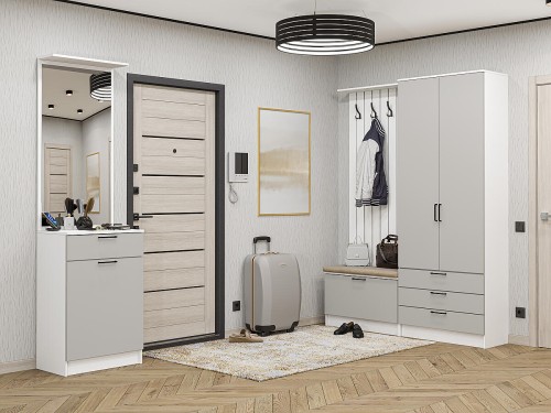 Готовая прихожая Стиль-04 Light Grey In 2S Белый