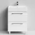 Тумба Мальта 60 напольный, ящики, белый глянец Vodok с раковиной в комплекте