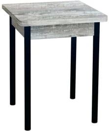 Эко 60х60 стол обеденный раскладной / бетон темный/черный