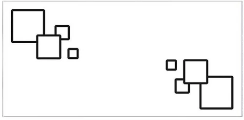 Альфа фотопечать стол обеденный раздвижной / квадраты на белом/бетон белый/металлик