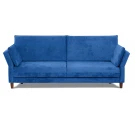 Диван прямой, книжка "Пекин", велюр синий, 125, ППУ
