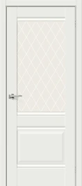 Межкомнатная дверь эмалит BRAVO Прима-3 White Matt White Сrystal