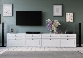 Тумба под ТВ "Софт" ТБ-07 Белый/Эмаль белая (2 шт.)