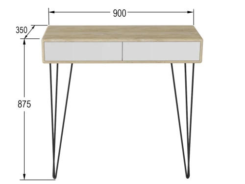 Стол-консоль Телфорд дуб сонома/белый