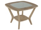 Стол журнальный Мельбурн со стеклом дуб сонома/дуб сонома